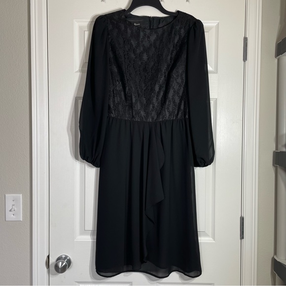 Vintage Dresses & Skirts - Vintage 70s Sheer Black Dress Size 12 Herman Marcus